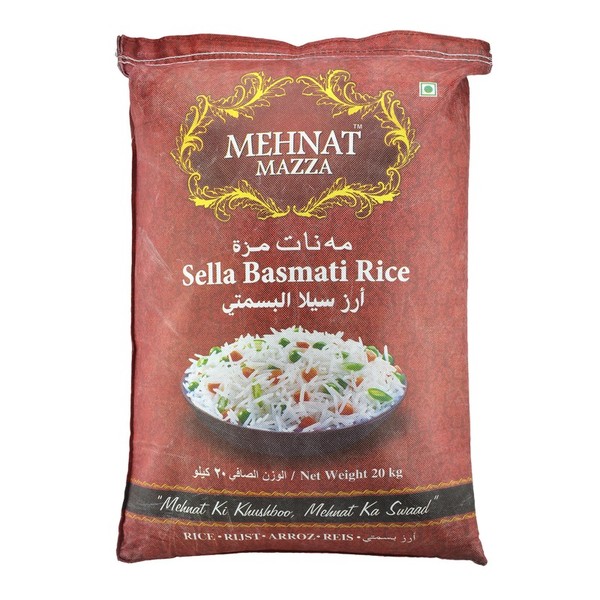 Basmati Golden Sella Rijst 20 kg MEHNAT MAZZA Gratis